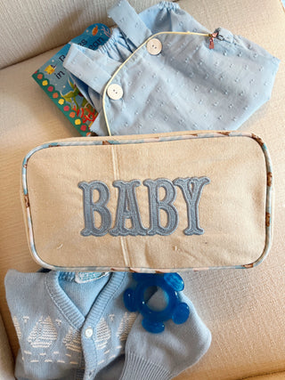 Baby - Large Canvas Bag Travel Bag KenzKustomz Color: Pink