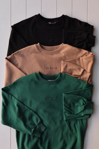 Mama Affirmation Crew NeckAxel and RoseColor: BlackSize: S