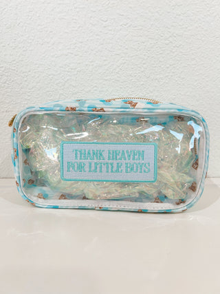 Thank Heaven - Medium Clear Bag Travel Bag KenzKustomz Color: Pink