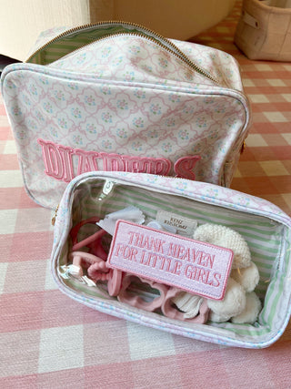 Thank Heaven - Medium Clear Bag Travel Bag KenzKustomz Color: Pink