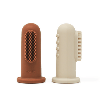 Finger ToothbrushToothbrushMushieColor: Clay/Shifting Sand