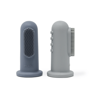 Finger ToothbrushToothbrushMushieColor: Tradewinds/Stone