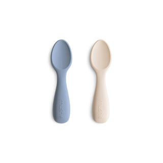Silicone Toddler Starter Spoons 2-Packsilicone tablewareMushieColor: Tradewinds/Shifting Sand