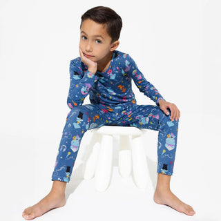 Bamboo Long Sleeve Pajama Set - Blue Trolls Music Baby & Toddler Sleepwear Bellabu Bear Size: 2T