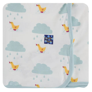 Baby Print Swaddling Blanket, Natural Puddle Duck - One Size (15ANV)