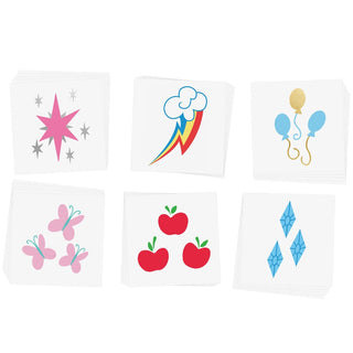 Cutie Marks Variety Temporary Tattoos Set Party Tats Flash Tattoos