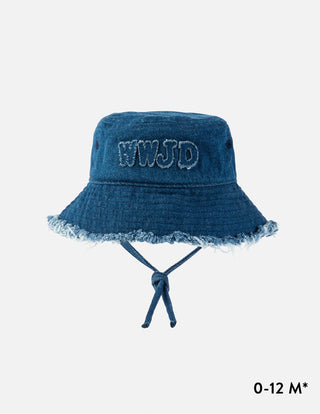 WWJD Denim Kids Bucket Hat