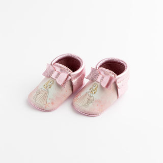 Watercolor Aurora Bow Baby ShoeBow MoccFreshly PickedStyle: Soft SoleSize: 1
