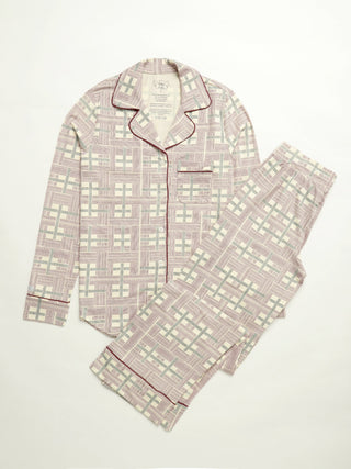 Prophecy Plaid Womens Notch Collar PJ Set Cotton Adult Women's Pajamas Holy Pals Size: XS