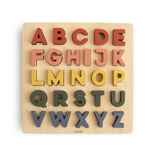 Wooden Alphabet Puzzle Wooden Puzzle Mushie