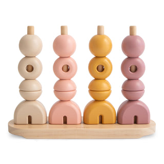 Wooden Multi Shape Stacker Wooden Multi Shape Stacker Mushie Color: Sunrise