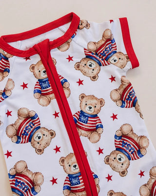 Bamboo Shorty Romper | American Bear LUCKY PANDA KIDS