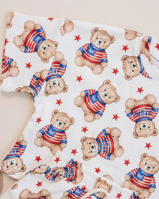 Shorts Set - American Bear Shorts Set LUCKY PANDA KIDS Size: 0-3M