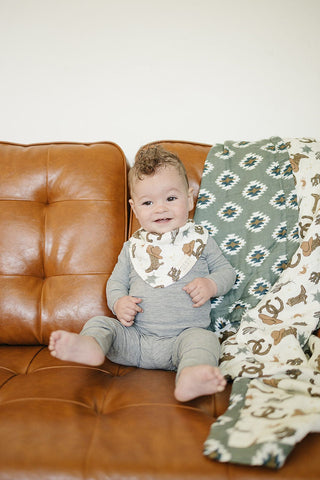 Outlaw Cowboy Classic Muslin Bib Mebie Baby