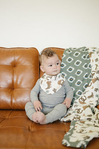 Outlaw Cowboy Classic Muslin Bib Mebie Baby