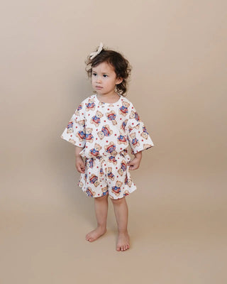 Shorts Set - American Bear Shorts Set LUCKY PANDA KIDS Size: 0-3M