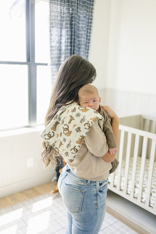 Outlaw Cowboy Muslin Burp Cloth Mebie Baby