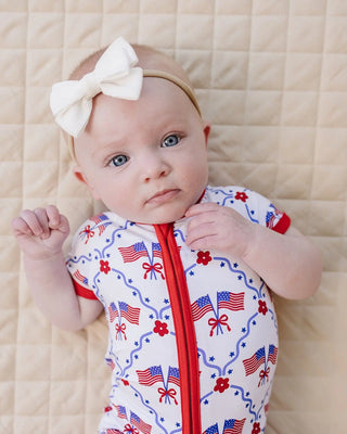 Bamboo Shorty Romper | American Girl LUCKY PANDA KIDS