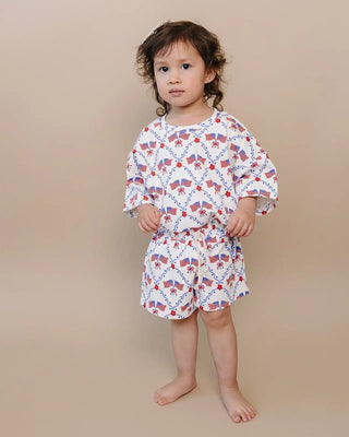 Shorts Set - American Girl Shorts Set LUCKY PANDA KIDS Size: 0-3M