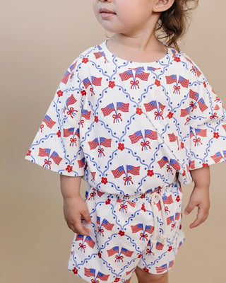 Shorts Set - American Girl Shorts Set LUCKY PANDA KIDS Size: 0-3M