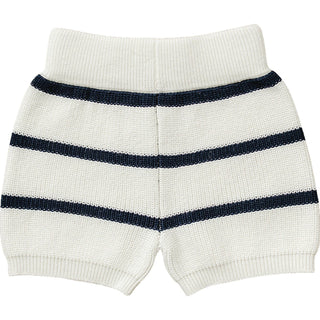 Mebie Baby Navy Stripe Knit Shorts | Baby Riddle