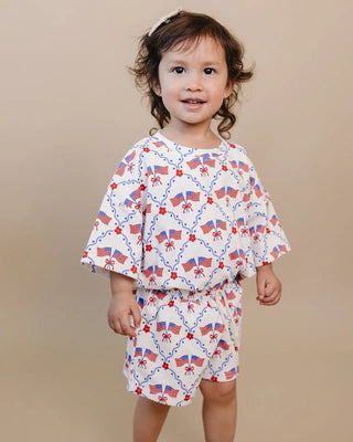 Shorts Set - American Girl Shorts Set LUCKY PANDA KIDS Size: 0-3M