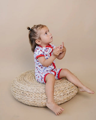 Bamboo Shorty Romper | American Girl LUCKY PANDA KIDS