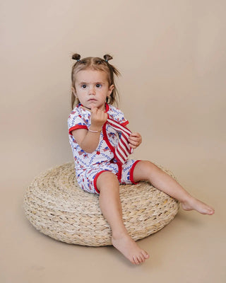 Bamboo Shorty Romper | American Girl LUCKY PANDA KIDS