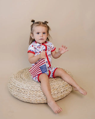 Bamboo Shorty Romper | American Girl LUCKY PANDA KIDS