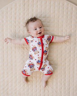Bamboo Shorty Romper | American Bear LUCKY PANDA KIDS