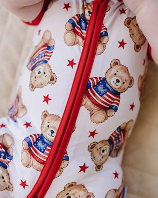 Bamboo Shorty Romper | American Bear LUCKY PANDA KIDS