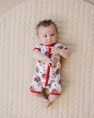 Bamboo Shorty Romper | American Bear LUCKY PANDA KIDS
