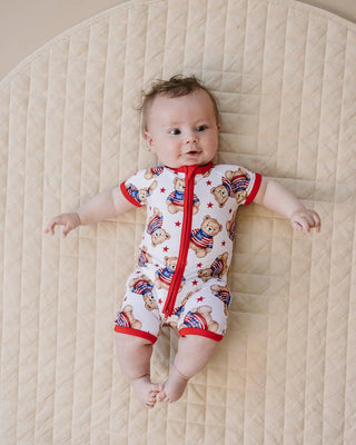 Bamboo Shorty Romper | American Bear LUCKY PANDA KIDS