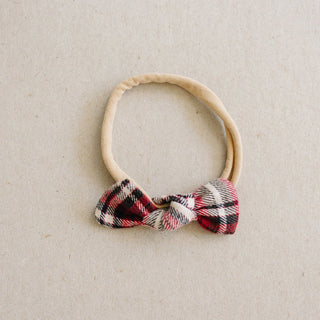 Red Plaid Hair Bow
