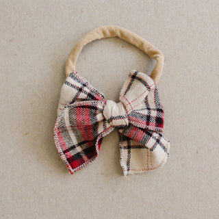 Red Plaid Hair Bow