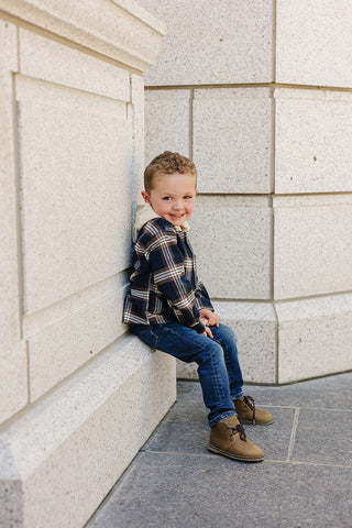 Plaid Hooded Button Up ShirtMebie BabySize: 0-3
