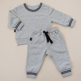 Micah Jogger Set Olive + Scout Color: Grey Size: 3-6M