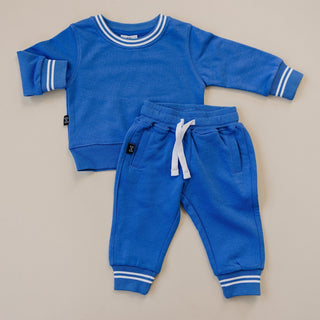 Micah Jogger Set Olive + Scout Color: Blue Size: 3-6M