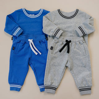 Micah Jogger Set Olive + Scout Color: Blue Size: 3-6M