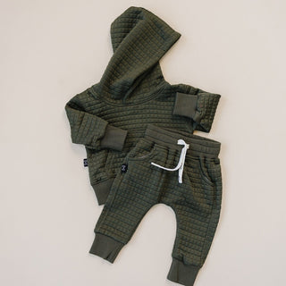 Archie Jogger Set Olive + Scout Color: Green Size: 3-6M