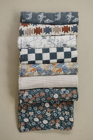 Wild West Muslin Swaddle Blanket Mebie Baby