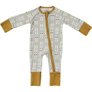 Ski Ribbed Bamboo Zipper Mebie Baby Size: NB