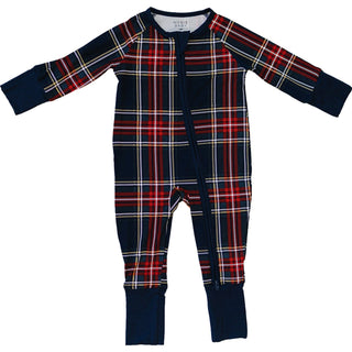 Christmas Plaid Bamboo Zipper Mebie Baby Size: 0-3