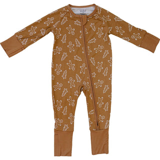 Gingerbread Bamboo Zipper Mebie Baby Size: 0-3