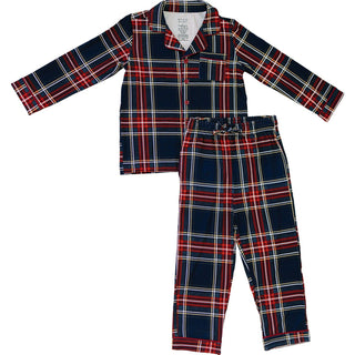 Christmas Plaid Collared Pajama Set Mebie Baby Size: 2T