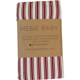 Red Stripes Bamboo Stretch Swaddle Mebie Baby