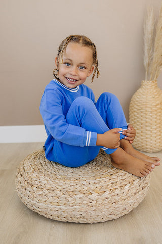 Micah Jogger Set Olive + Scout Color: Blue Size: 3-6M