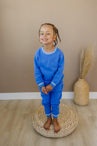 Micah Jogger Set Olive + Scout Color: Blue Size: 3-6M