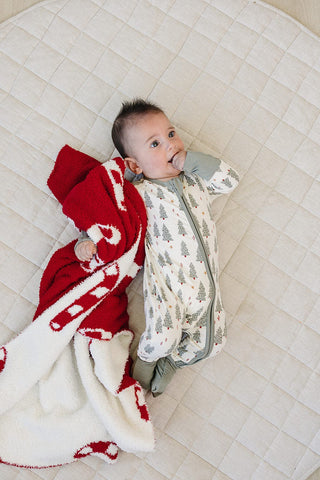 Candy Cane Plush Blanket Mebie Baby Size: Lovey 15X20