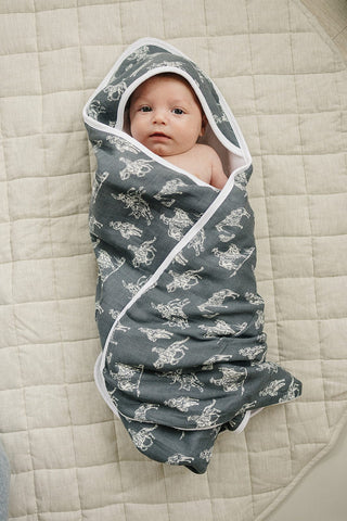 Wild West Muslin Hooded Towel Mebie Baby